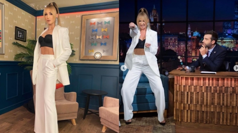 Бузова в «пиджаке алкоголика» появилась в студии Урганта